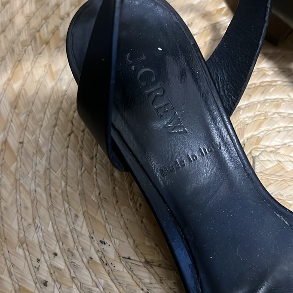 J.Crew Italy Made Navy Leather Sandals Size 6 - Picture 5 of 13